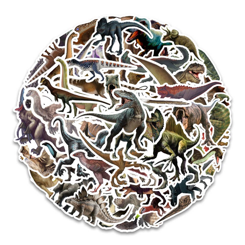 Realistic Dinosaur Sticker Pack – For Kids, Teachers & Craft: 10 Stickers