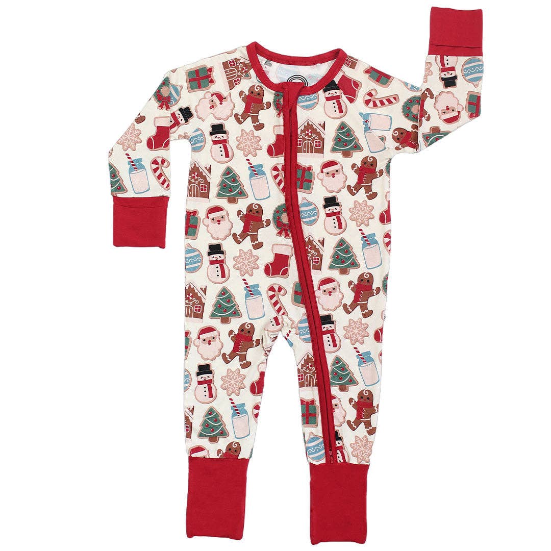 Milk and Cookies Christmas Holiday Bamboo Baby Pajamas: 18-24M