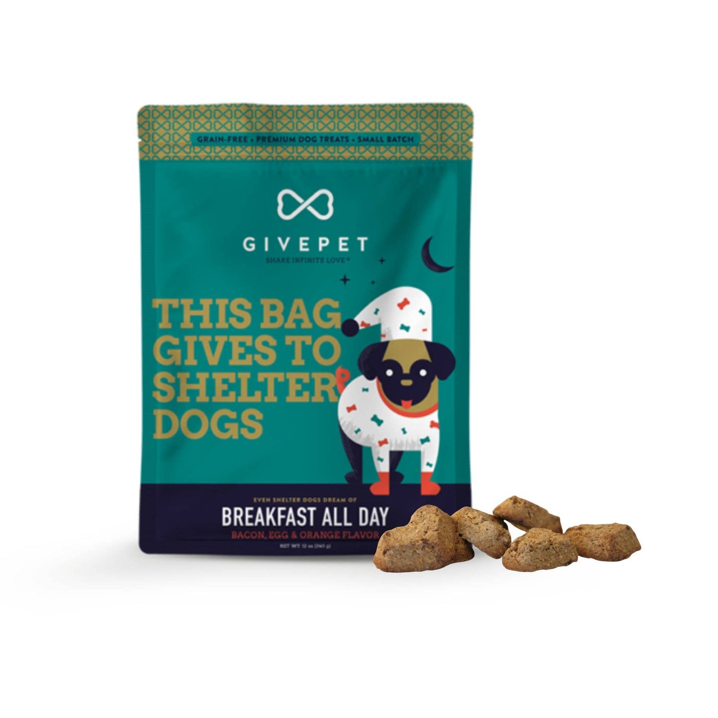 GivePet Breakfast All Day Dog 11oz. Baked Biscuit Treats
