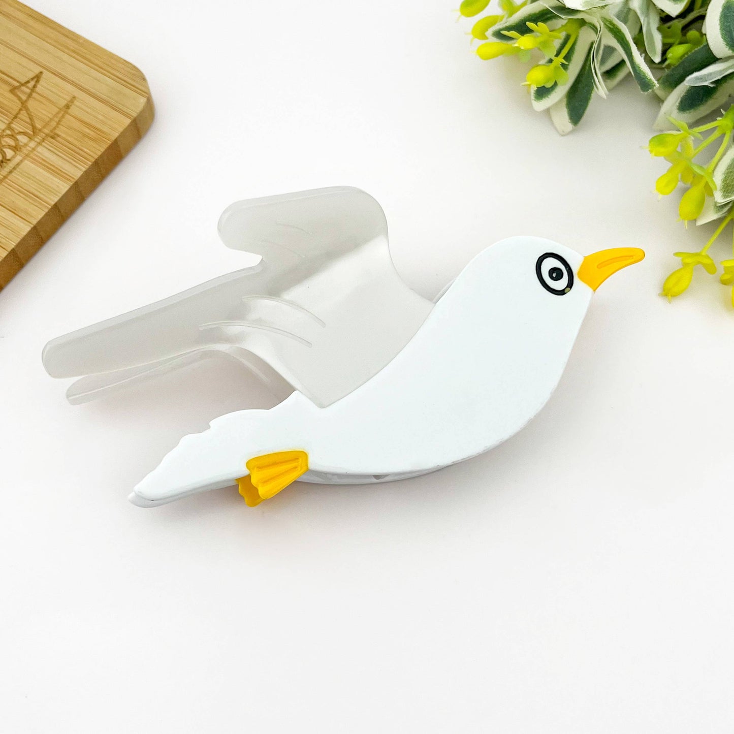 Flying Seagull Acetate Hair Claw Clip, Bird Hair Clip