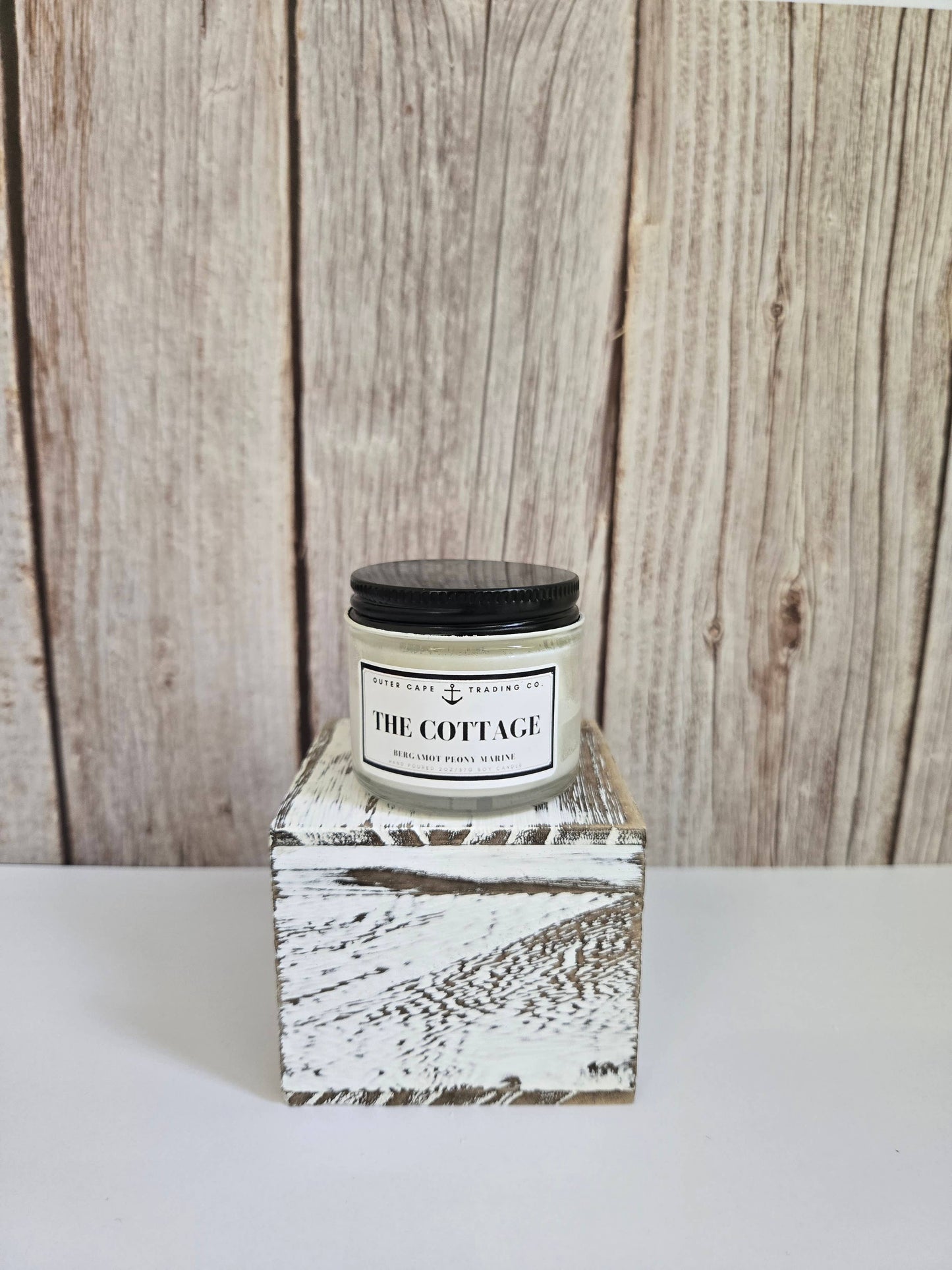 The Cottage Shop Soy Wax Crackling Wooden Wick Candle bulk wholesale: 8oz