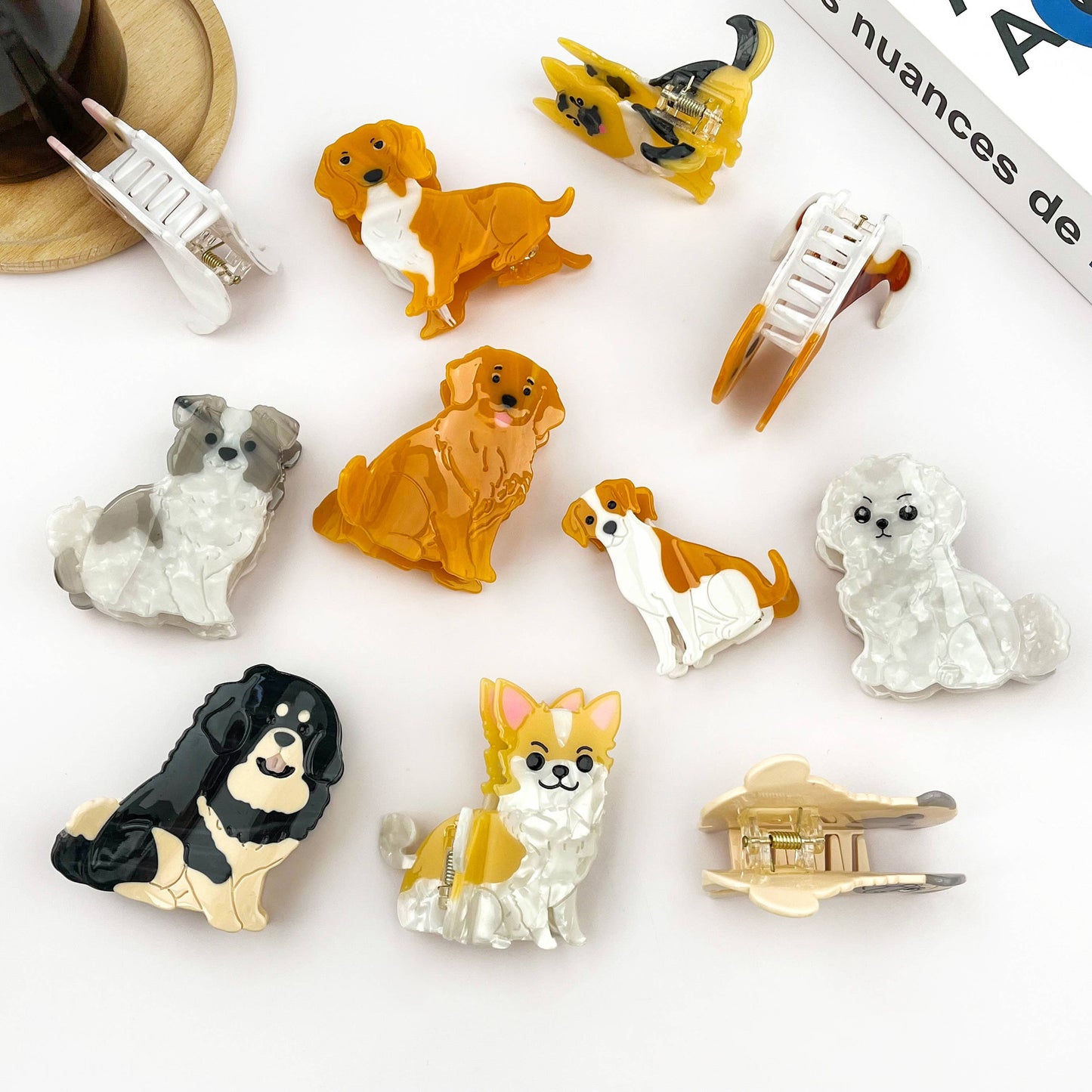 Cute Puppy Hair Claw Clip, Animal Dog Hair Clip