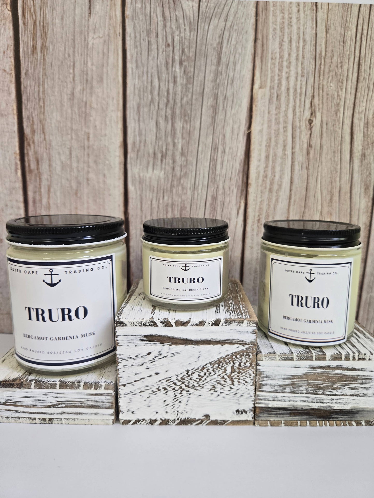 Truro Cape Cod Soy Wax Crackling Wooden Wick Candle bulk wholesale: 8oz