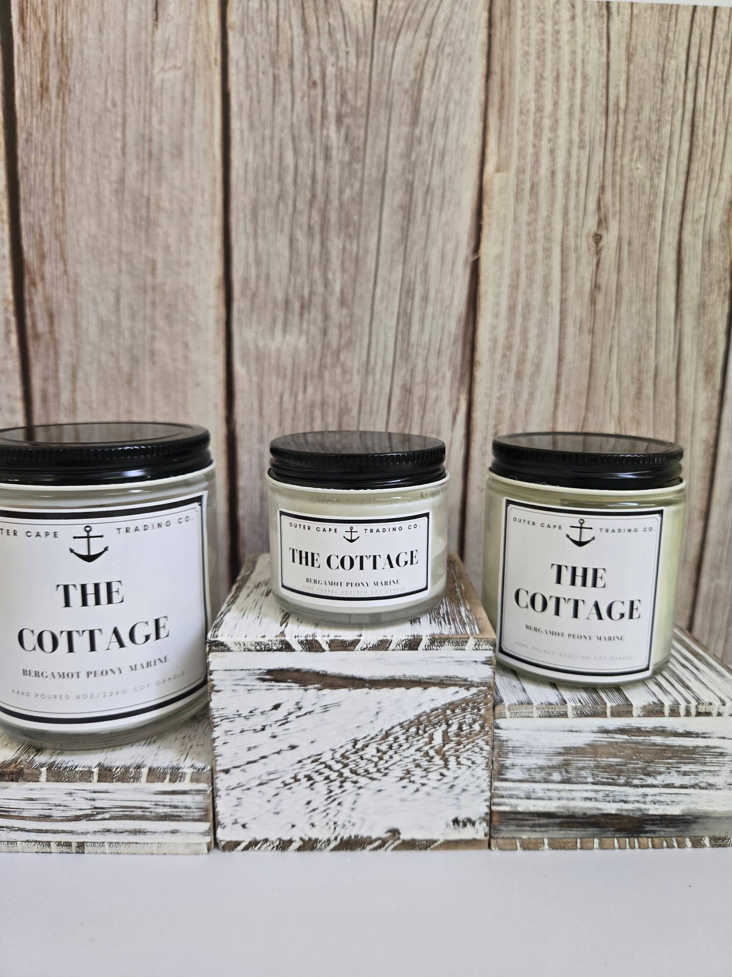 The Cottage Shop Soy Wax Crackling Wooden Wick Candle bulk wholesale: 8oz
