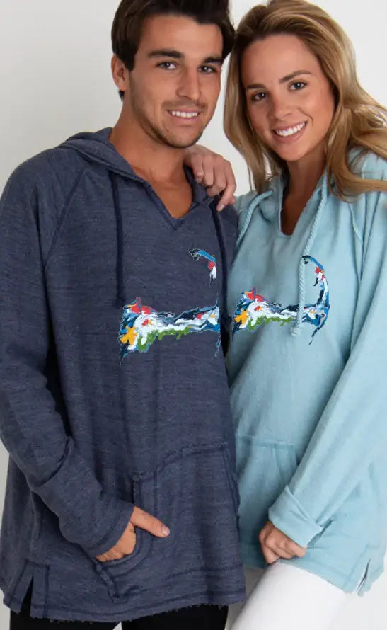 Cape Cod Reverse French Terry Hoodie - Water: Small