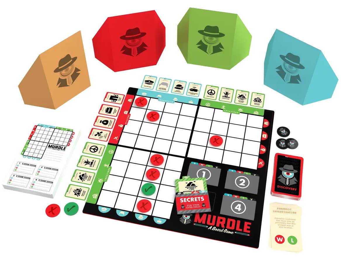 Murdle Game, A Crime Solving Social Affair, 2-4 Players, 12+