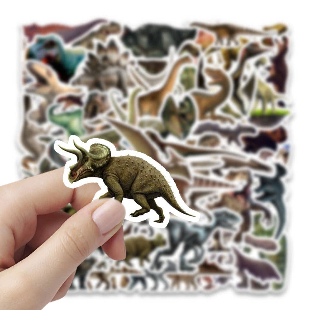 Realistic Dinosaur Sticker Pack – For Kids, Teachers & Craft: 10 Stickers