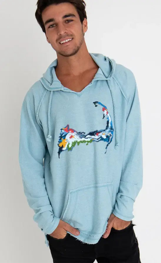 Cape Cod Reverse French Terry Hoodie - Water: Small