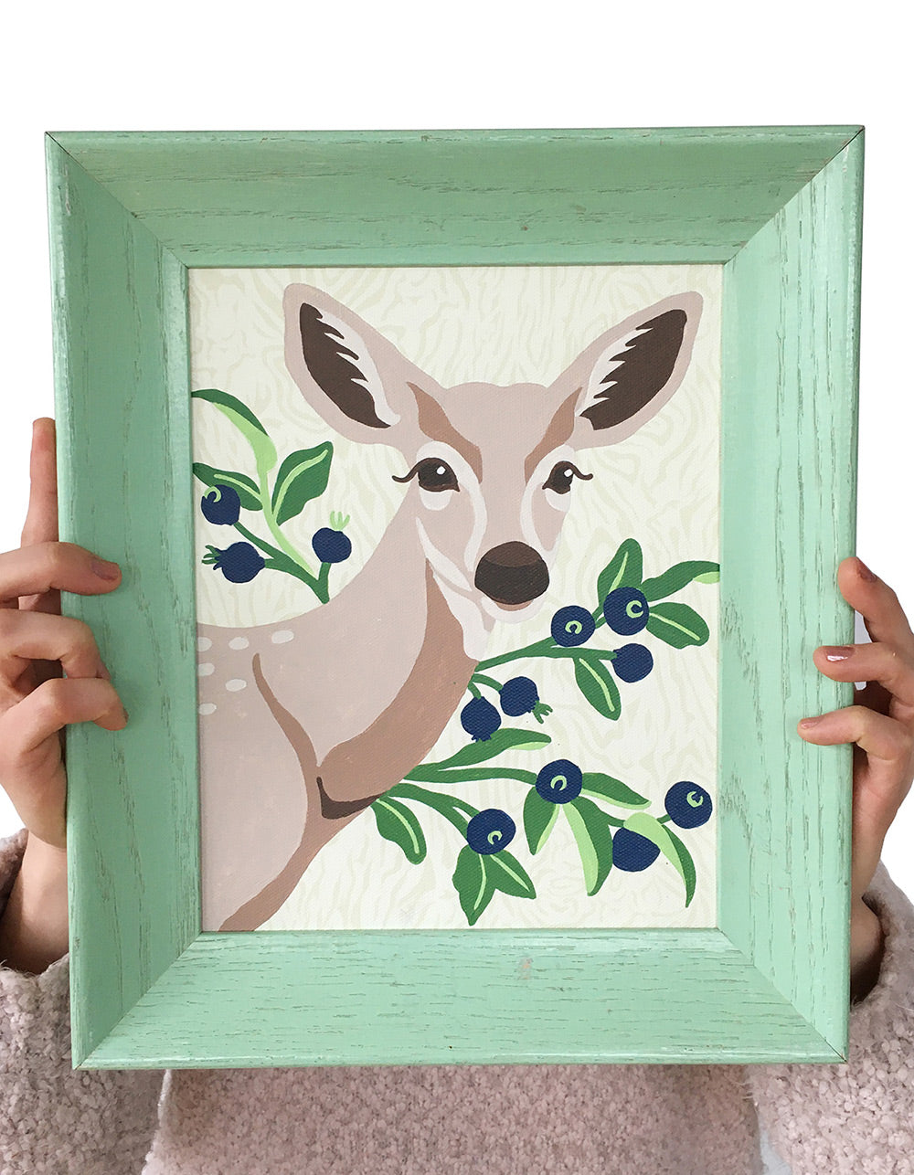 Deer with Huckleberries | 8x10 paint-by-number kit
