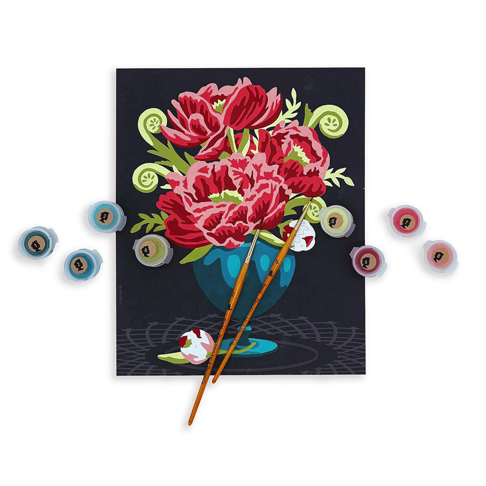 Peonies in Vase | 8x10 paint-by-number kit