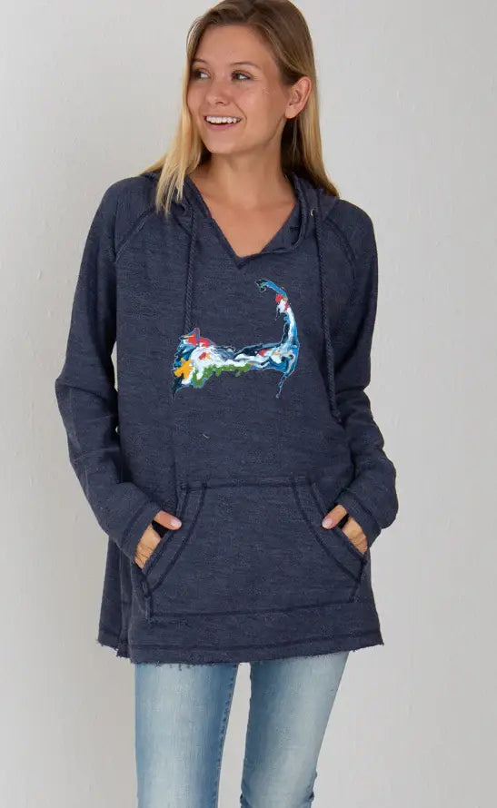 Cape Cod Reverse French Terry Hoodie -Water: Large