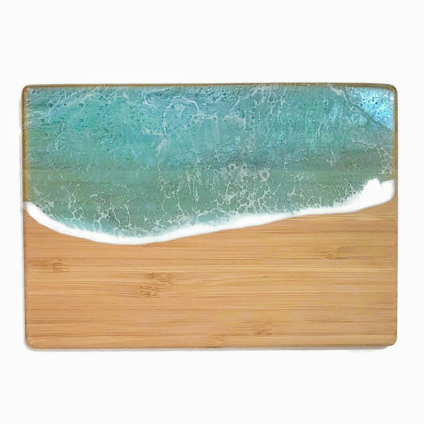 Ocean Wave Serving Board - Small: Vertical / Ocean Blue