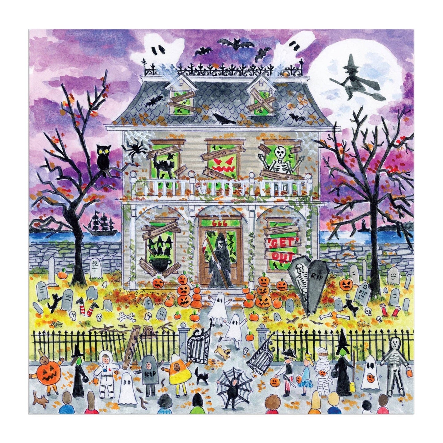Michael Storrings Haunted House 500 Piece Glow in the Dark Puzzle