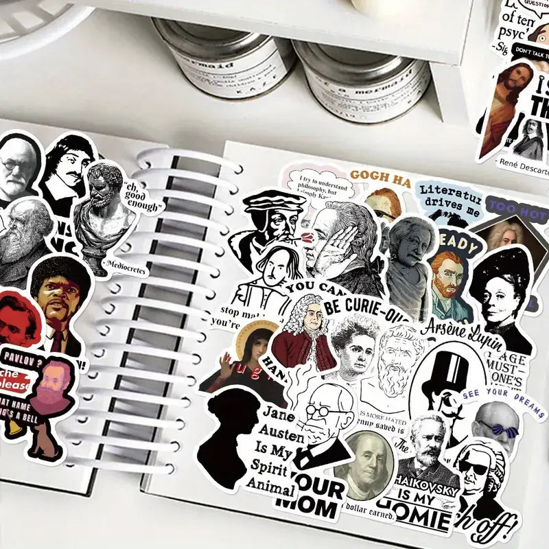 Philosophical Puns Sticker Pack: Witty Thinkers' Delight: 10 Stickers
