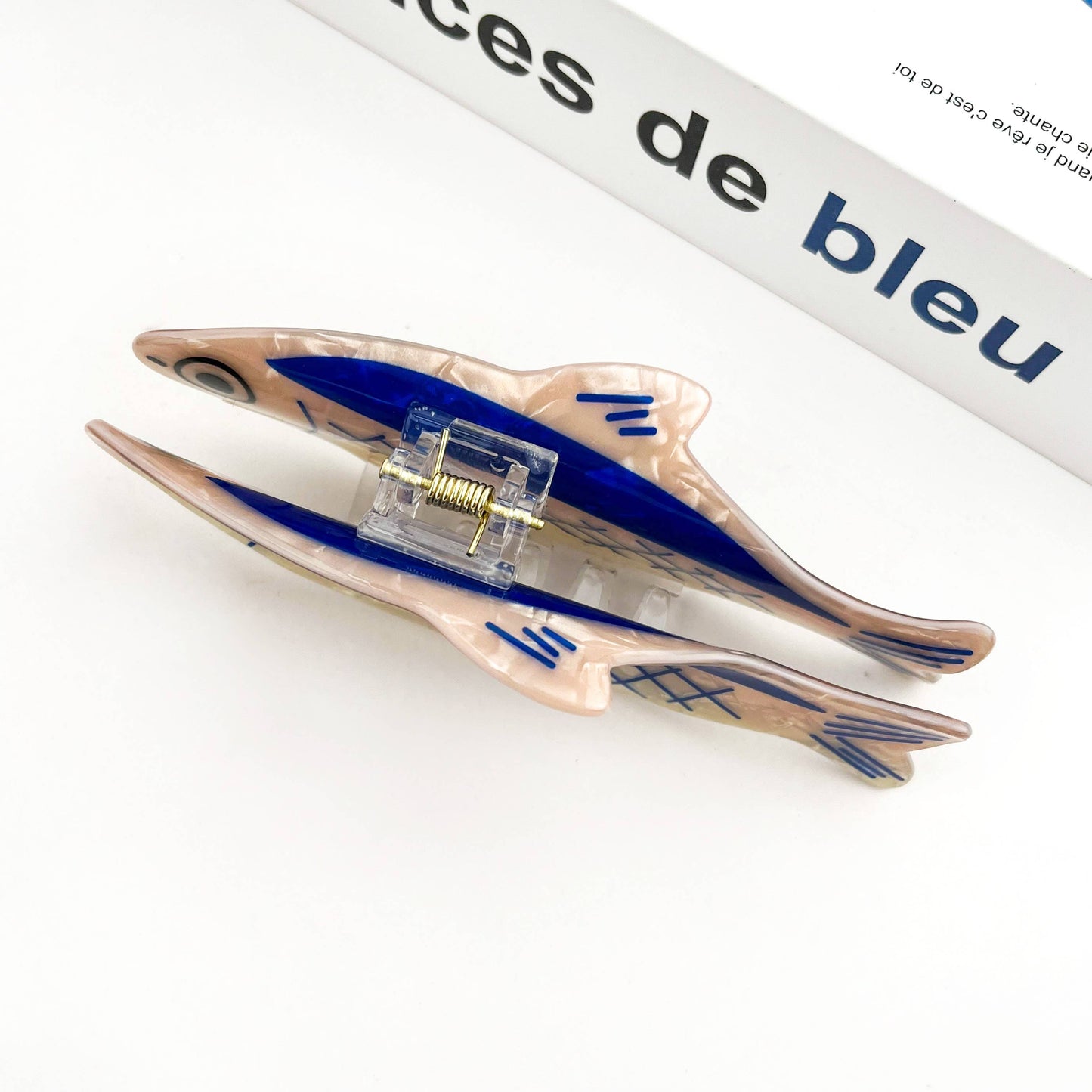 Sardine-Shaped Hair Claw Clip, Ocean Style Hair Clip