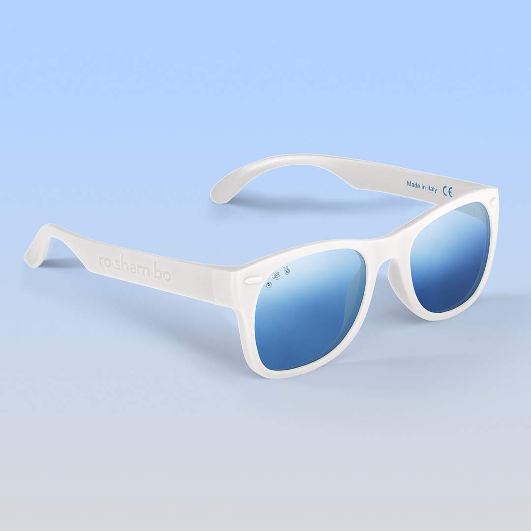 White Sunglasses: Grey Polarized Lens / Baby (Ages 0-2)