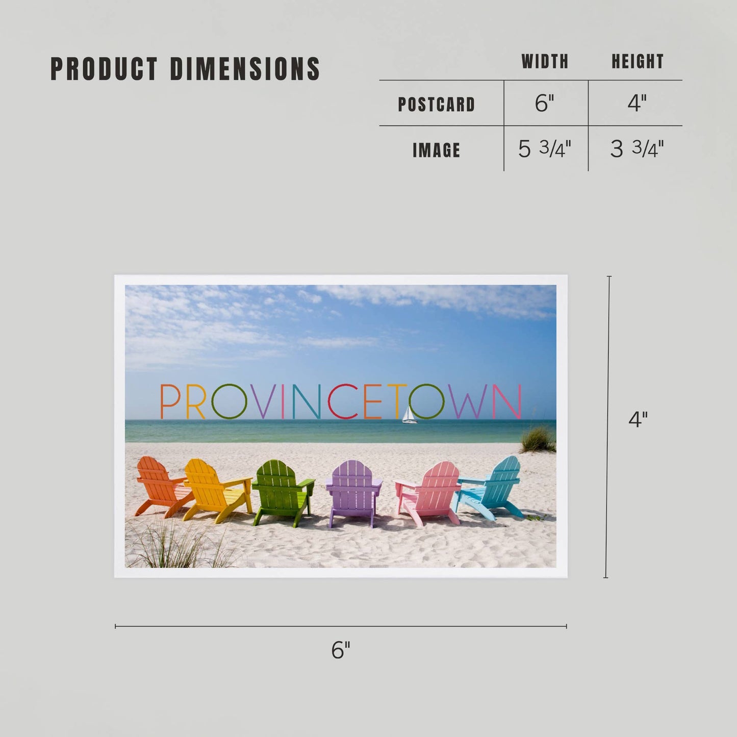 PREMIUM POSTCARDS Provincetown, Massachusetts Beach Chairs