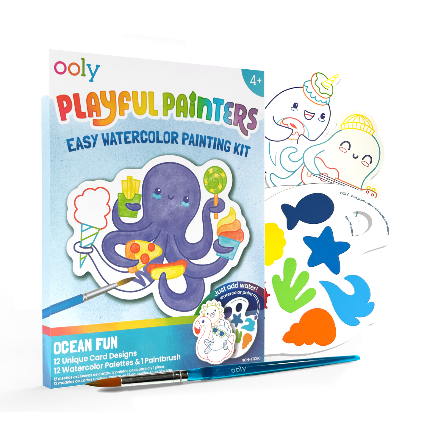 Playful Painters: Easy Watercolor Painting Kit - Ocean Pals