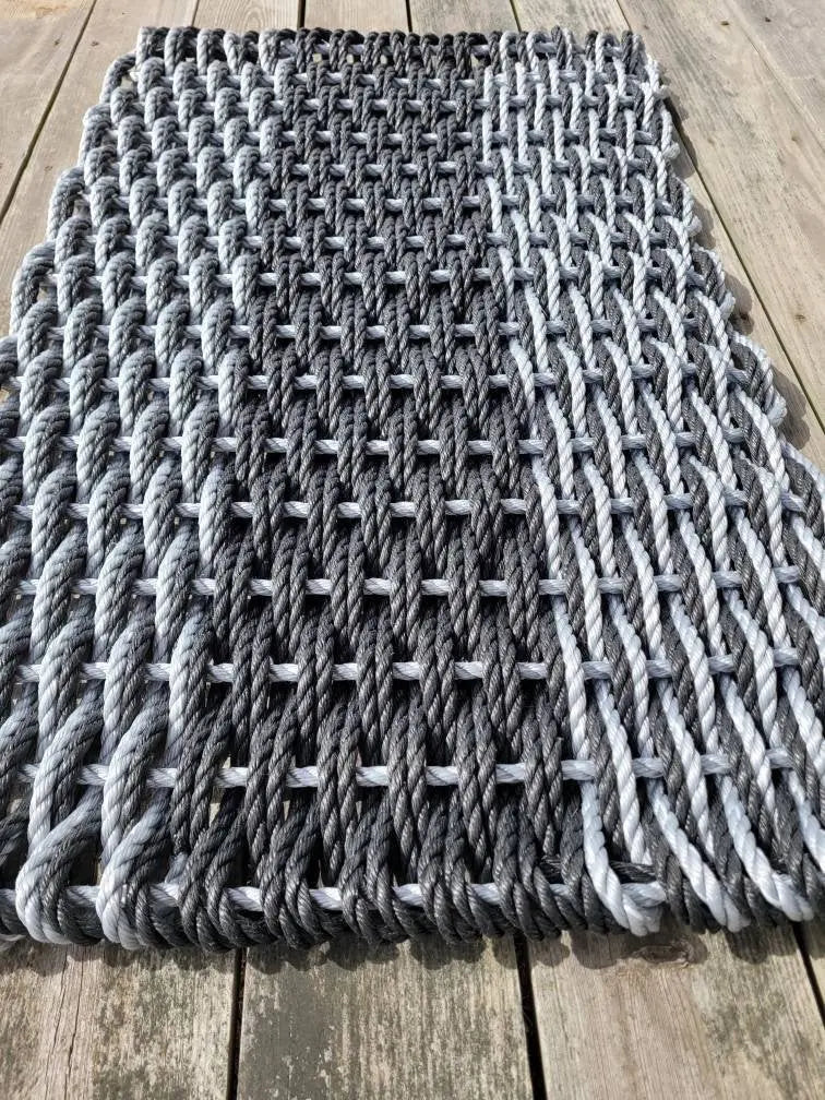 Large Double Weave Lobster Rope Mat, Vibrant Colors, Long Lasting Durable