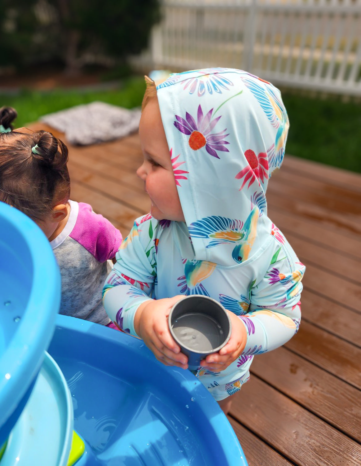 Humming Hues UPF 50 Kid's Sun Hoodie