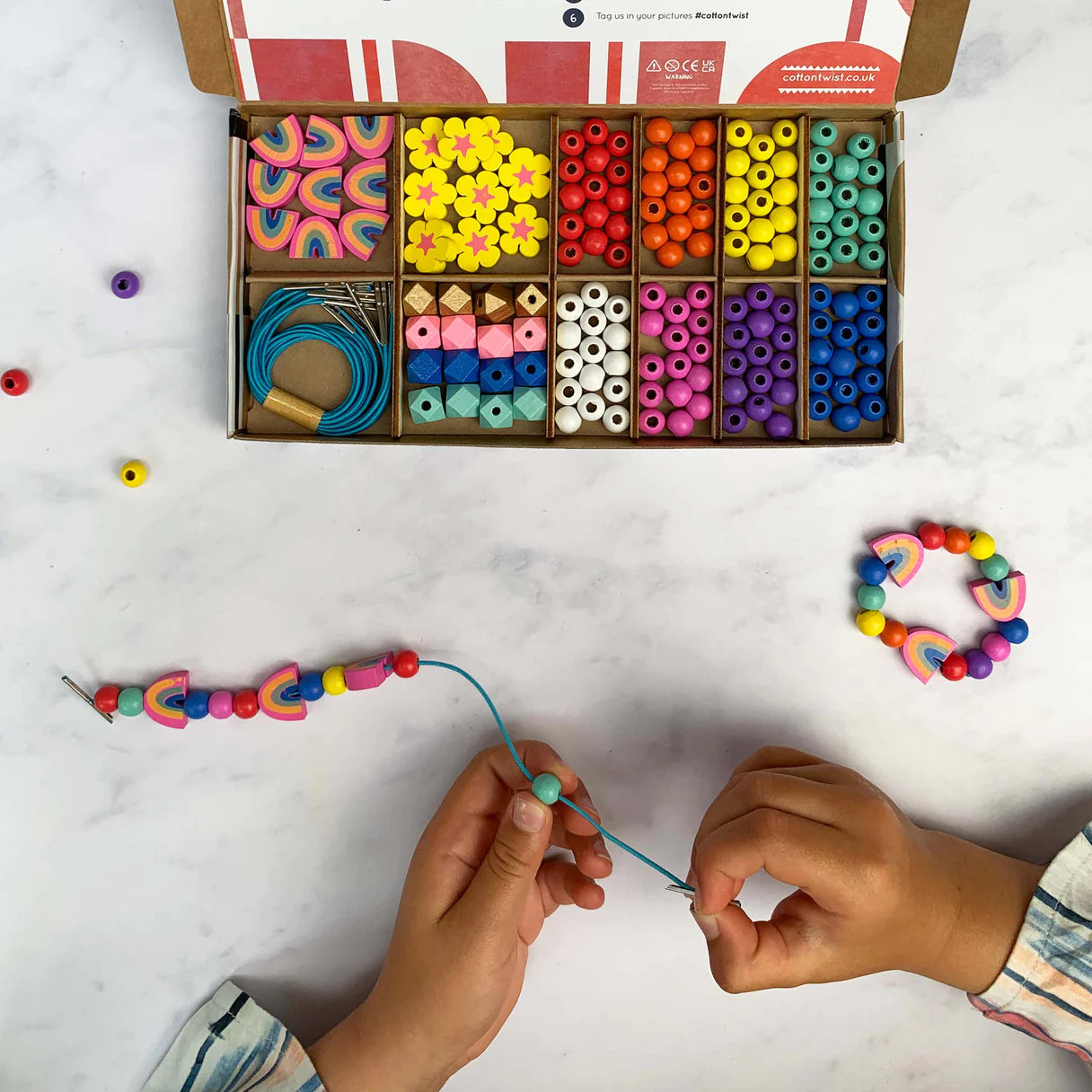 Rainbow and Flower Bracelet Beading Kit