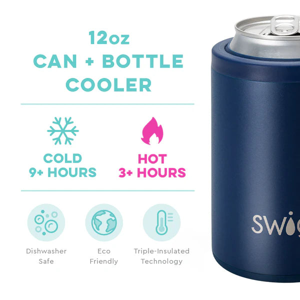 Navy Can + Bottle Cooler