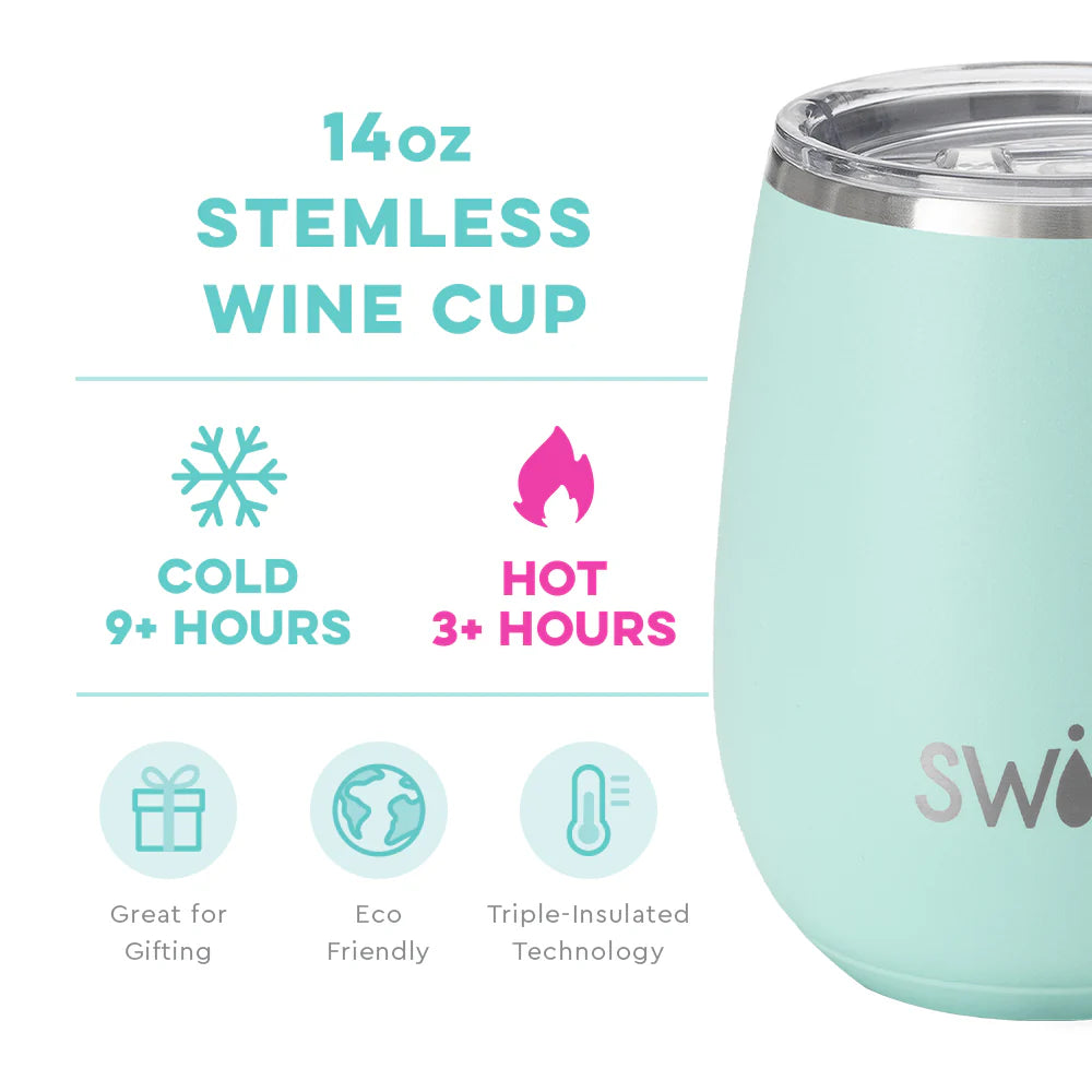 Sea Glass Stemless Wine Cup (14oz)