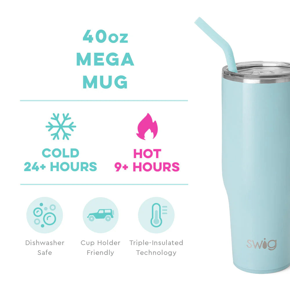 Shimmer Aquamarine Mega Mug (40oz)