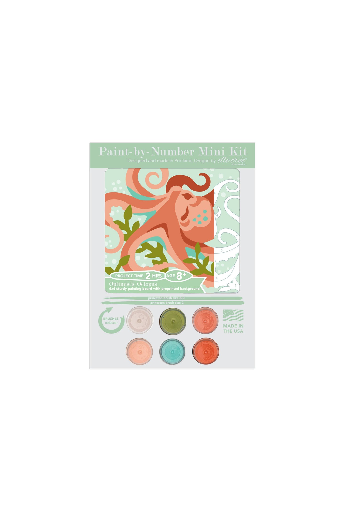 KIDS MINI Optimistic Octopus Paint-by-Number Kit