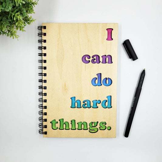 Do Hard Things Wood Journal - Stationery, Journals, Notebook: Lined