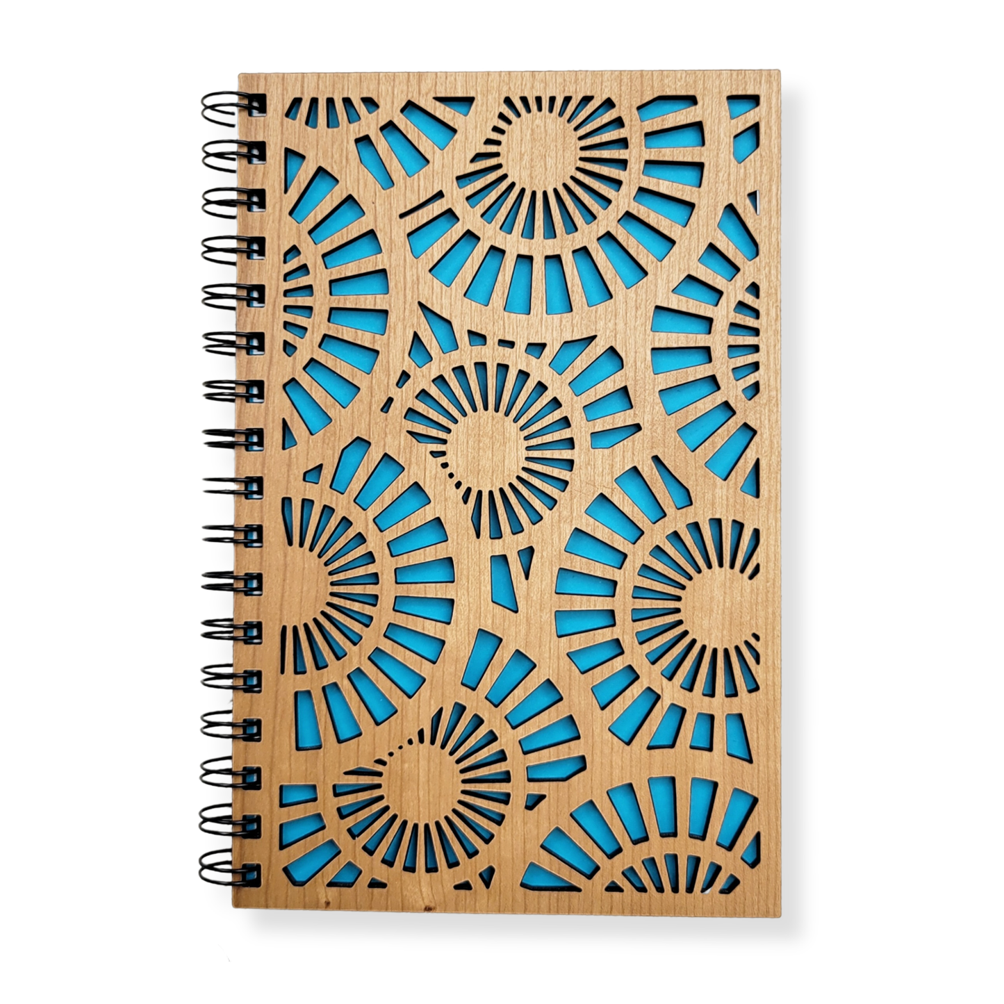 Zen Spirals Wood Journal - Stationery, Journals, Notebook: Blank Paper