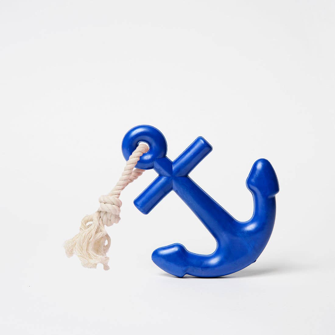 Anchors Aweigh Rubber Dog Toy: Navy / Small